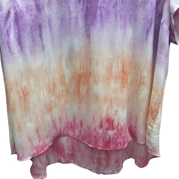 Torrid Pastel Ombré Tie Dye V-Neck Top Women’s Size 24/26 - Picture 4 of 10
